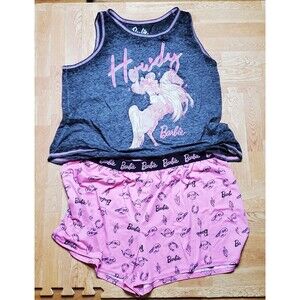 Barbie Howdy Tank Top and Shorts Sleepwear Set Womens Size XL